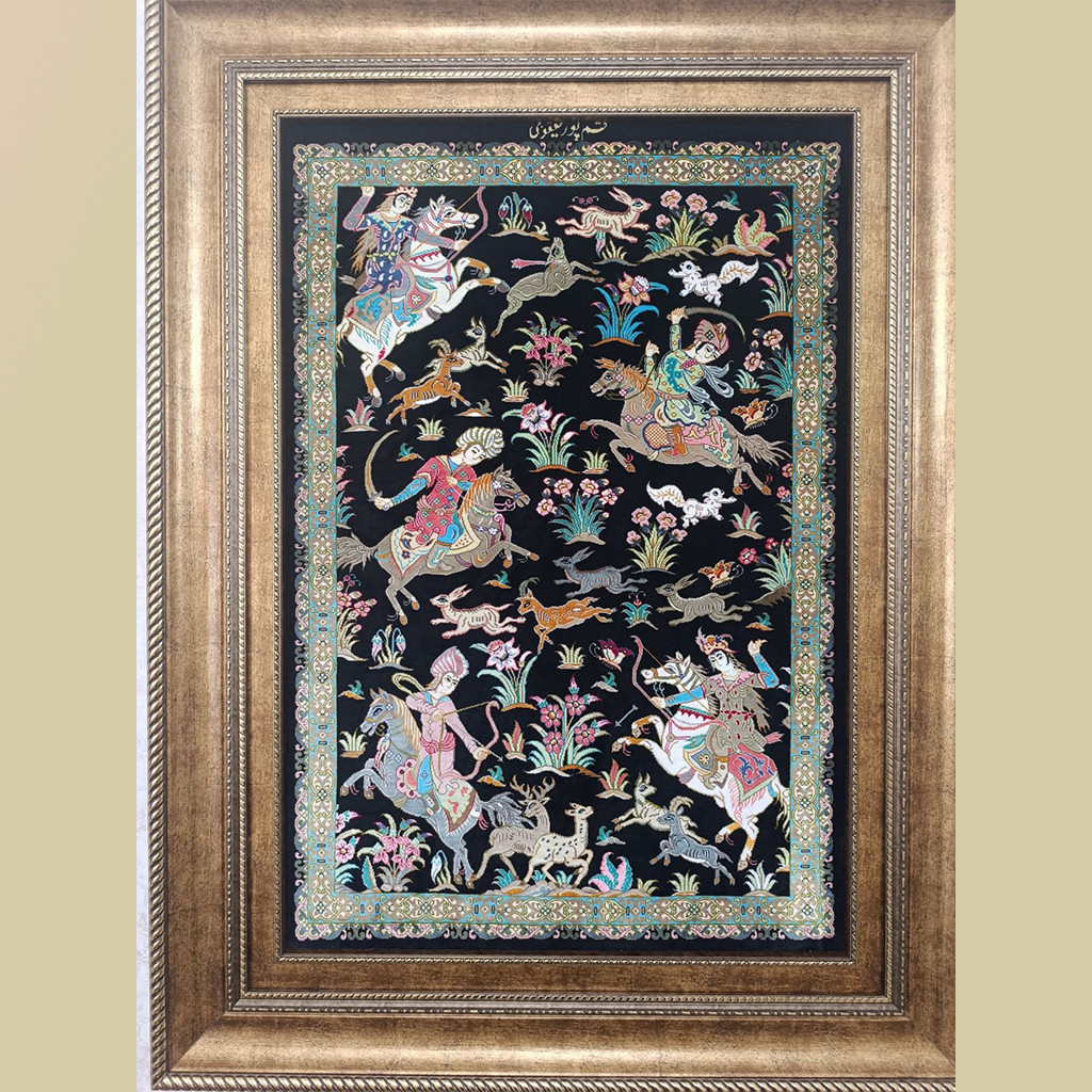 تابلو فرش ابریشم دستباف